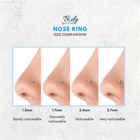 nose size chart printable.